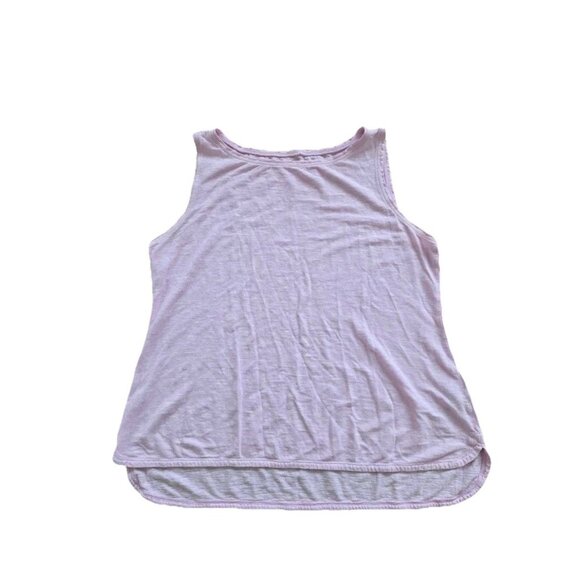 Eileen Fisher Hemp Organic Cotton Twist Scoop Neck Shell Top Pink S/P A001076 - Picture 2 of 9